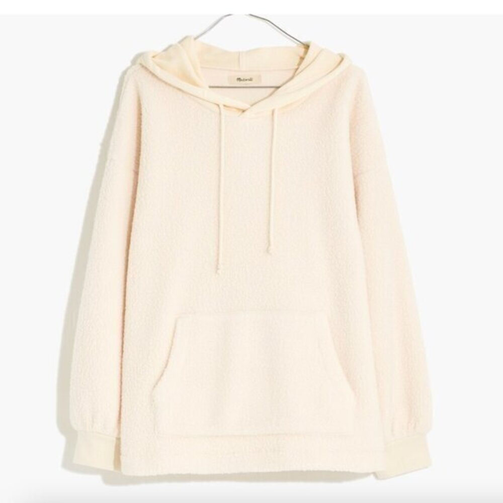 Madewell (Re)sourced Fleece Bubble-Sleeve Hoodie Sweatshirt Women's Medium